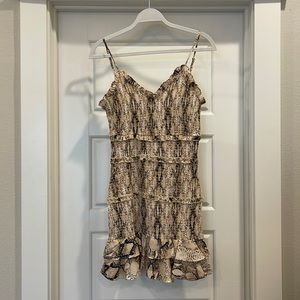 Snakeskin pattern bodycon Dress